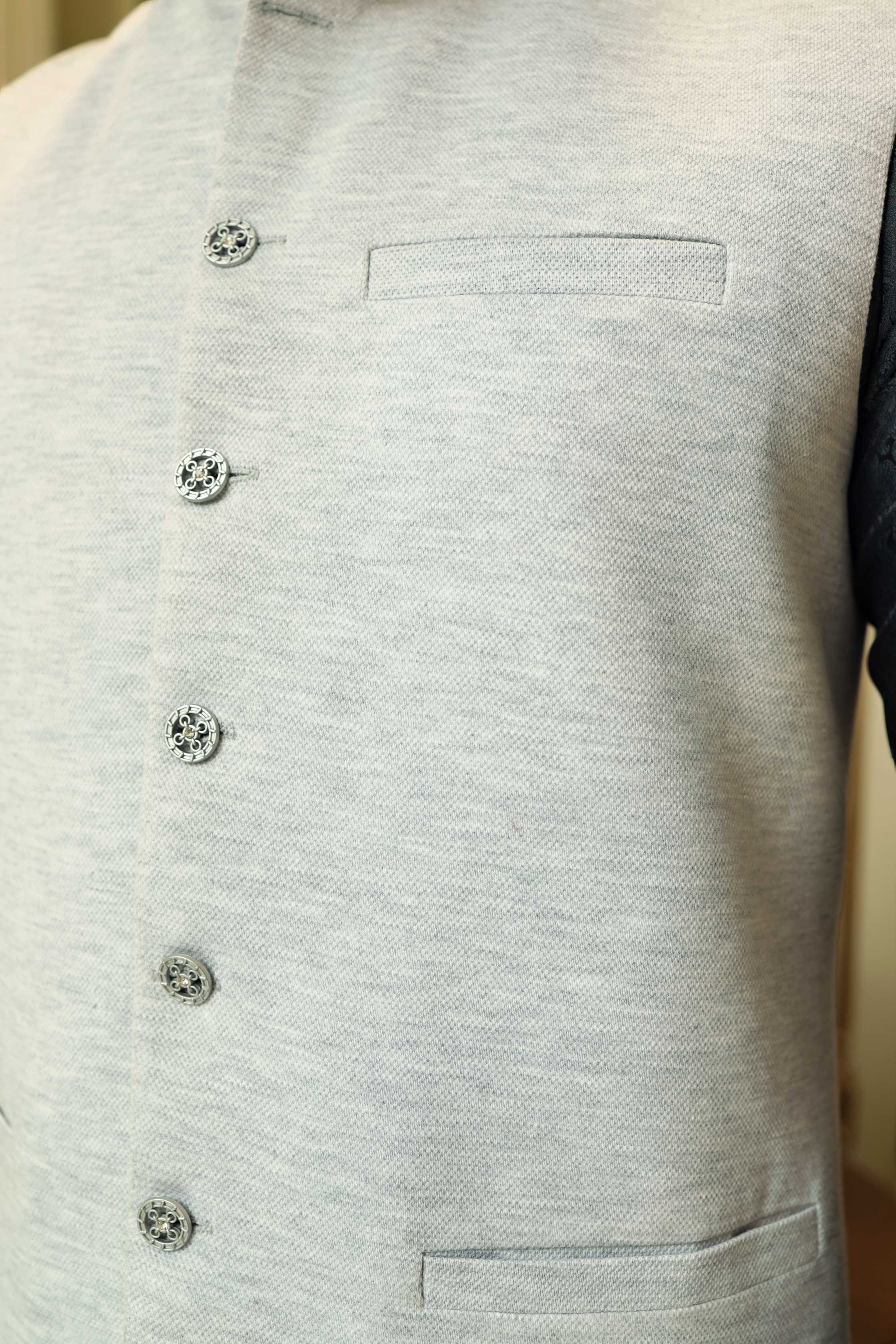Premium Grey waistcoat Knit Fabric