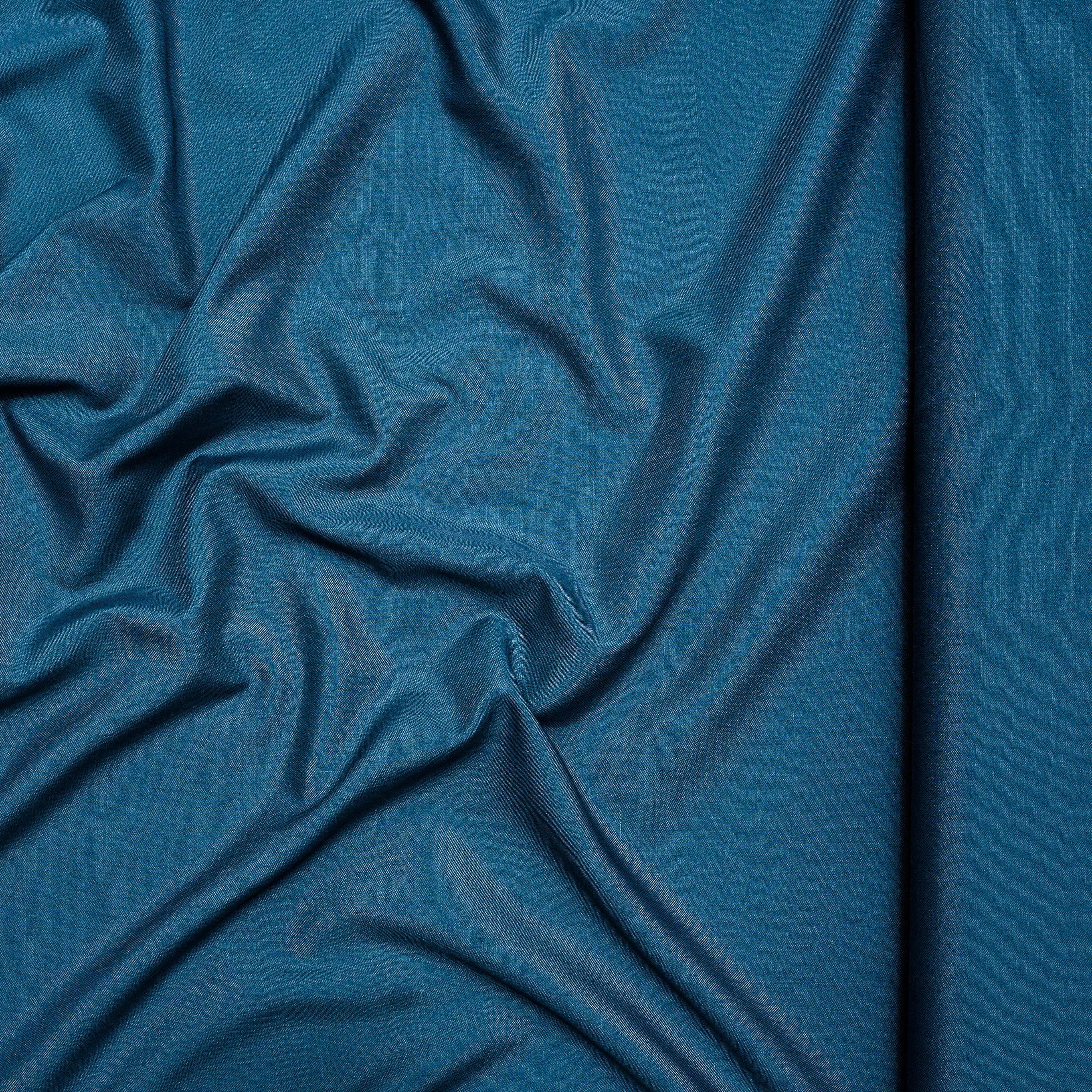 Premium Navy Blue Wash n Wear Loose Fabric